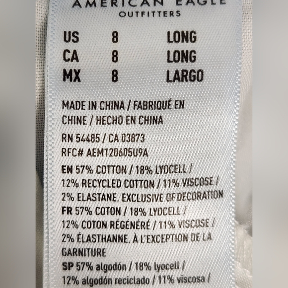 American Eagle Super High Rise Baggy Wide Leg Cargo Jeans Size 8 - Picture 12 of 13